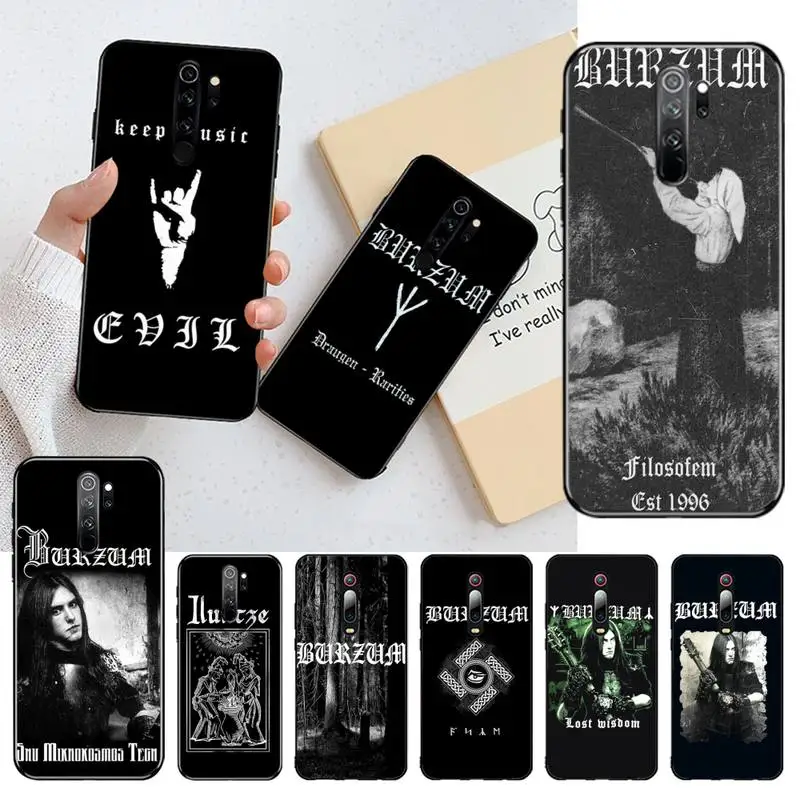 Мягкий силиконовый черный чехол CUTEWANAN Burzum music для Redmi Note 8 8A 8T 7 6 6A 5 5A 4 4X 4A Go Pro |