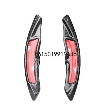 

2pcs Carbon Fiber Steering Wheel Shift Paddle Add On For Porsche Macan Cayenne 718