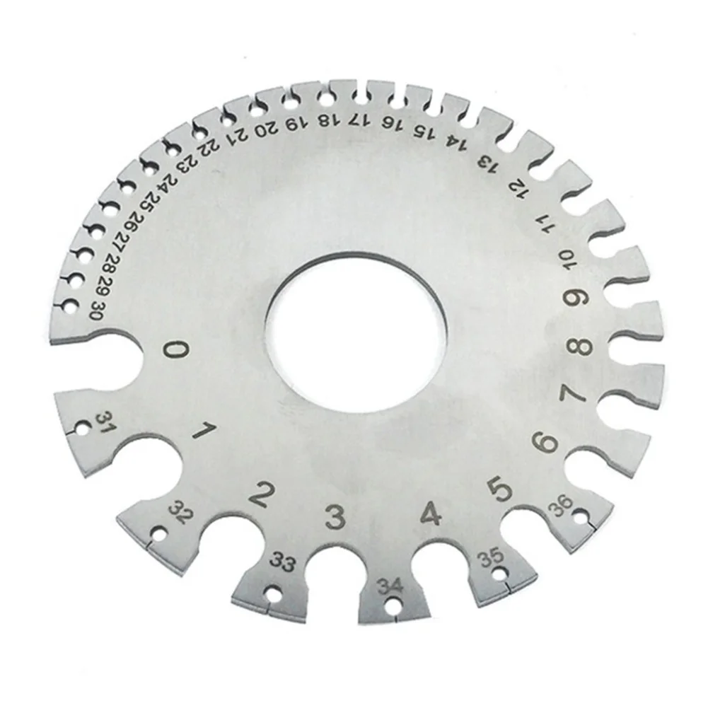 0-36 Round AWG SWG Wire Thickness Ruler Gauge Diameter Measurer Tool Stainless Steel Wire Gauge Centre Caliper Calliper Gauge