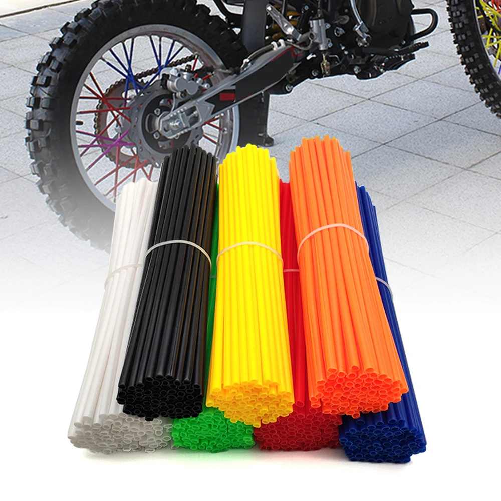 72pcs Motorcycle Dirt Bike Wheel Spoke Cover Rim Protector Wrap Covers