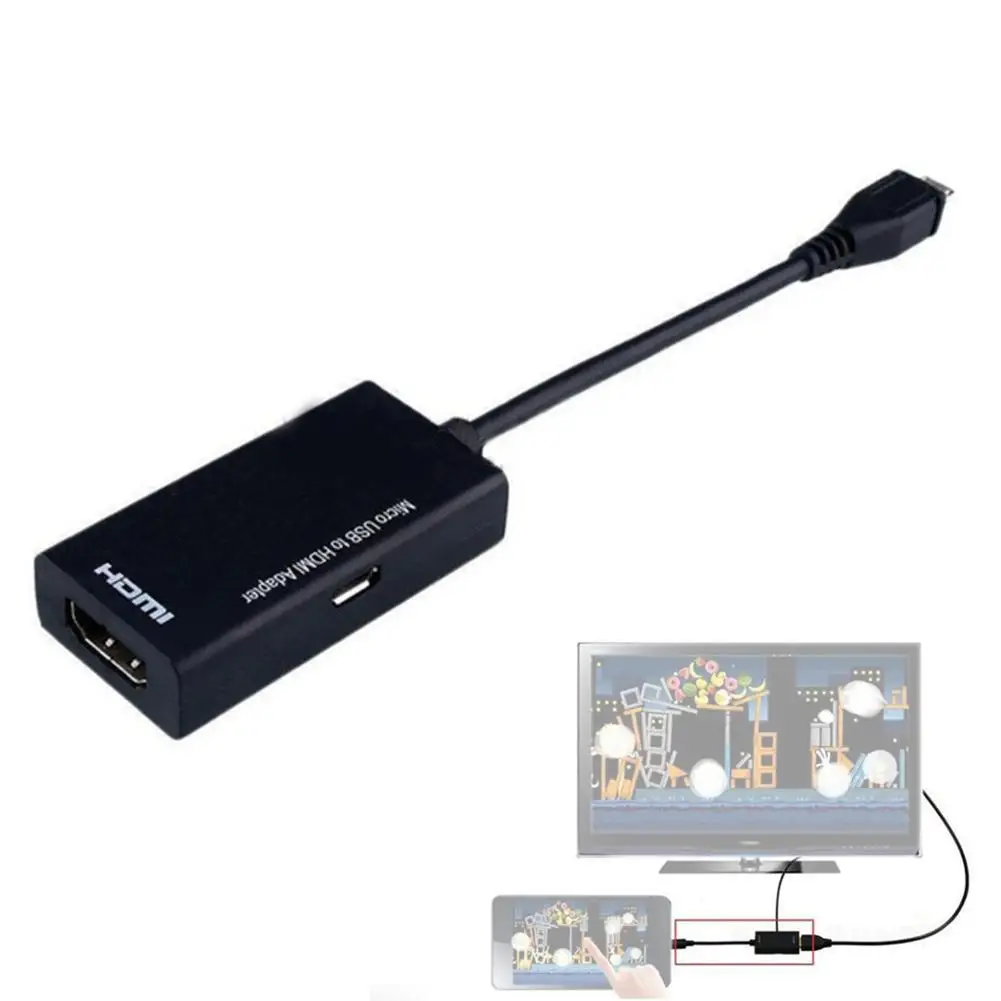 

1080P HD HDTV Adapters Micro USB To HDMI Female Adapter Device Cable For MHL N4Z2