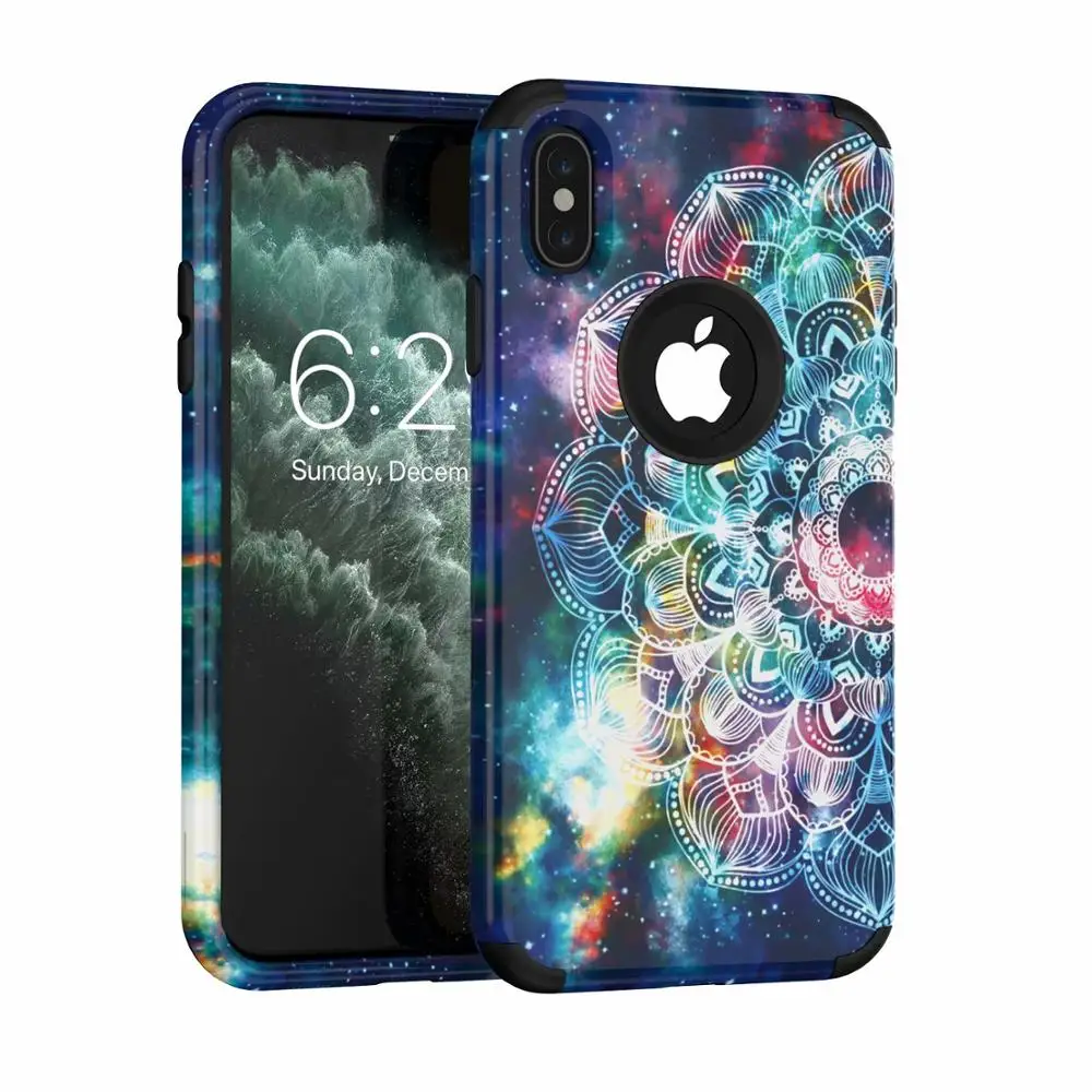 Чехол для телефона с узором для iPhone 11 Pro X Xr Xs Max 8 7 Plus силиконовый чехол жесткий чехол для samsung Galaxy Note 10 10+ 9 8 S10 Plus - Цвет: iPhone X