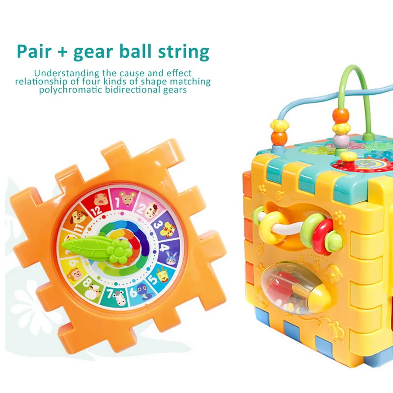 Многофункциональные 5 в 1 деревянные игрушечные бусинки круги из бисера счеты часы обучение по головоломкам развивающие игрушки подарок для детей