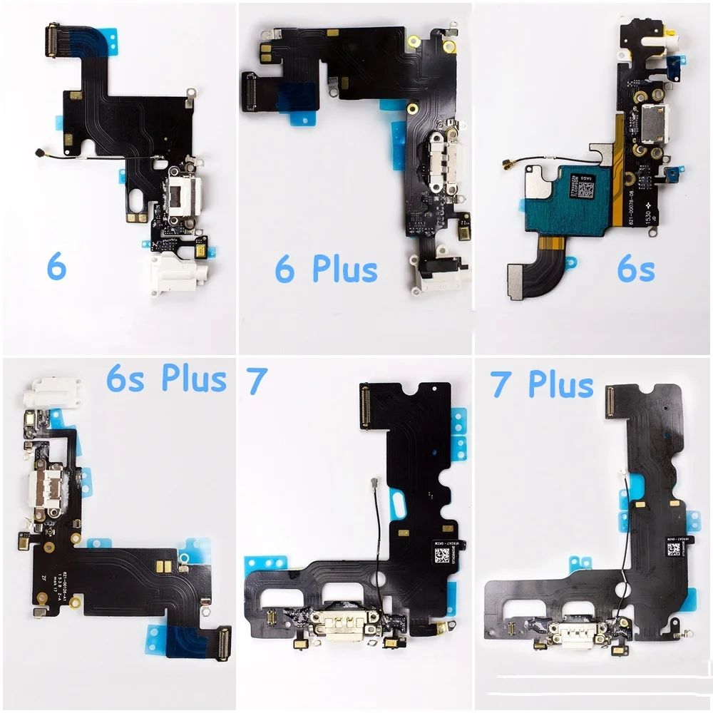 Usb-порт для зарядки док-станции, гибкий кабель для iPhone 4S, 5, 5S, SE, 5C, 6, 6s, 6plus, 6s Plus, с разъемом для наушников Mirco Phone, аудио разъем