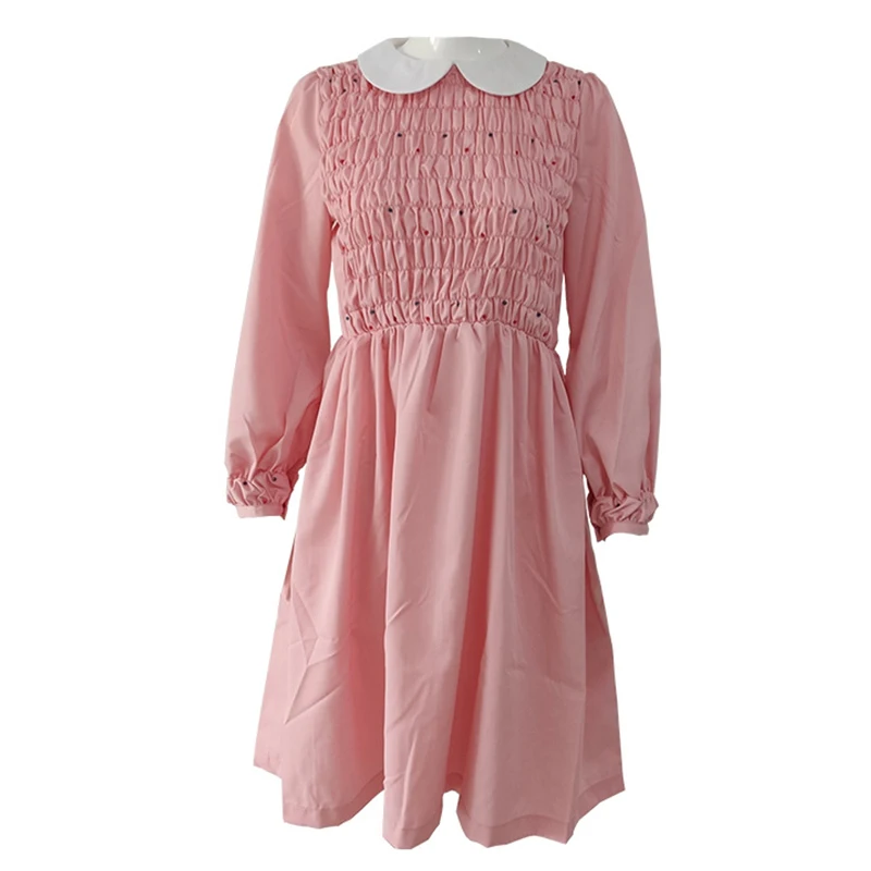 Dress Необычные вещи 11 платье для женщин девушка розовый с длинным рукавом платье костюм странные вещи костюм Дастин Косплей - Цвет: Dress