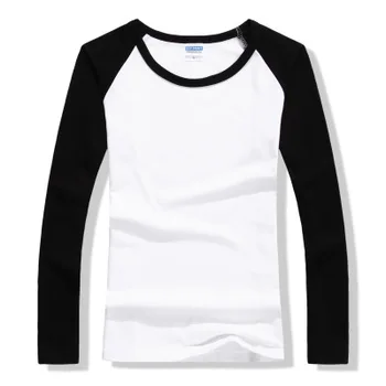 

2020 WOMEN NEW Long-sleeved raglan sleeves women's blank versatile self-cultivation bottoming T-shirt