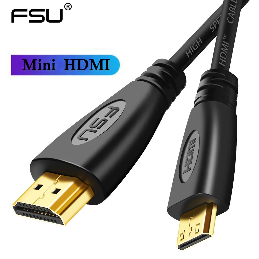 

1M,1.5m,2M,3M High speed Gold Plated HDMI TO MINI HDMI C Type Plug Male-Male HDMI Cable 1.4 Version 1080p 3D for TABLETS DVD