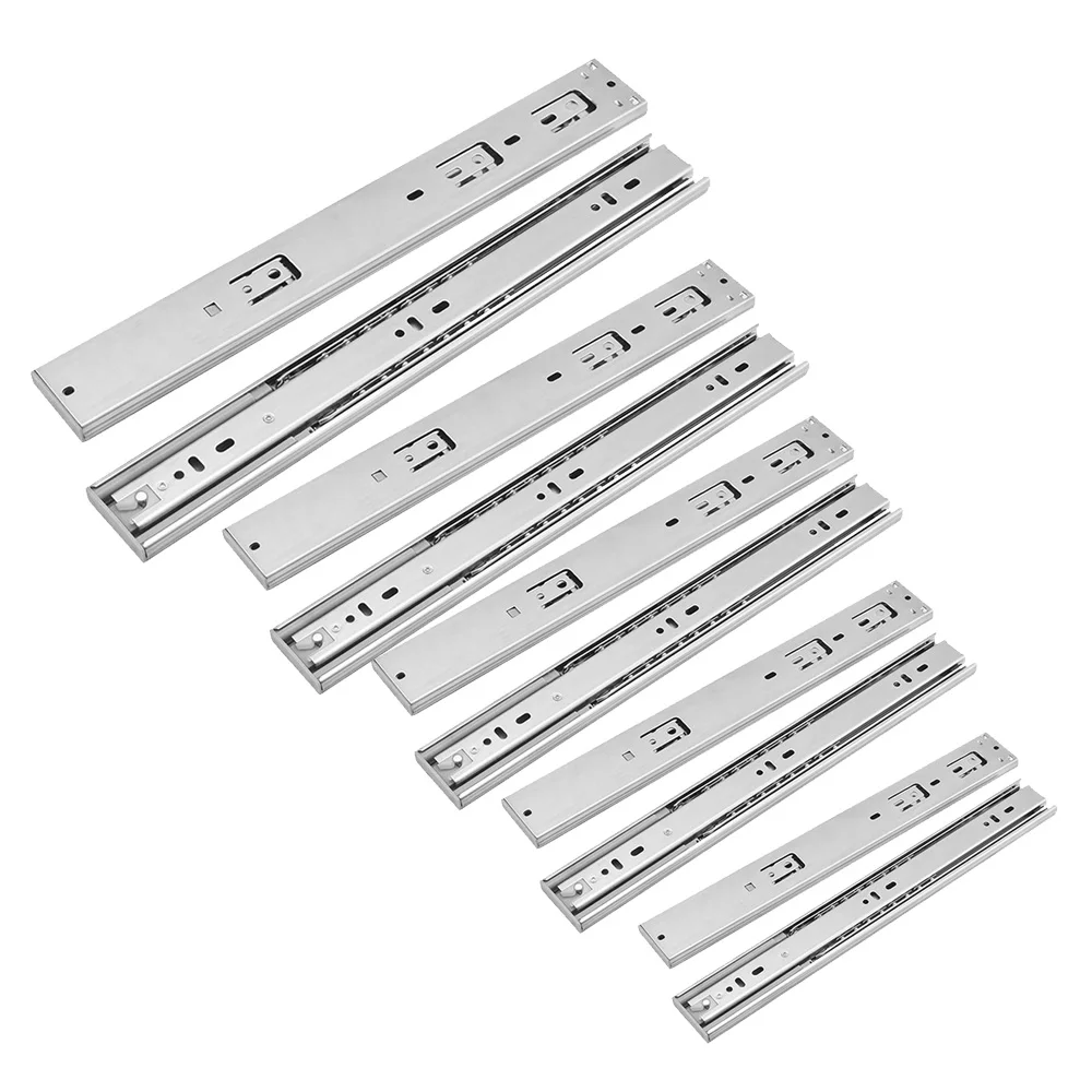 

1 Pair Kitchen Cabinet Drawer Rails Hardware Drawer Slides Quiet Sliding Cushion Cap Sliding Door Locks