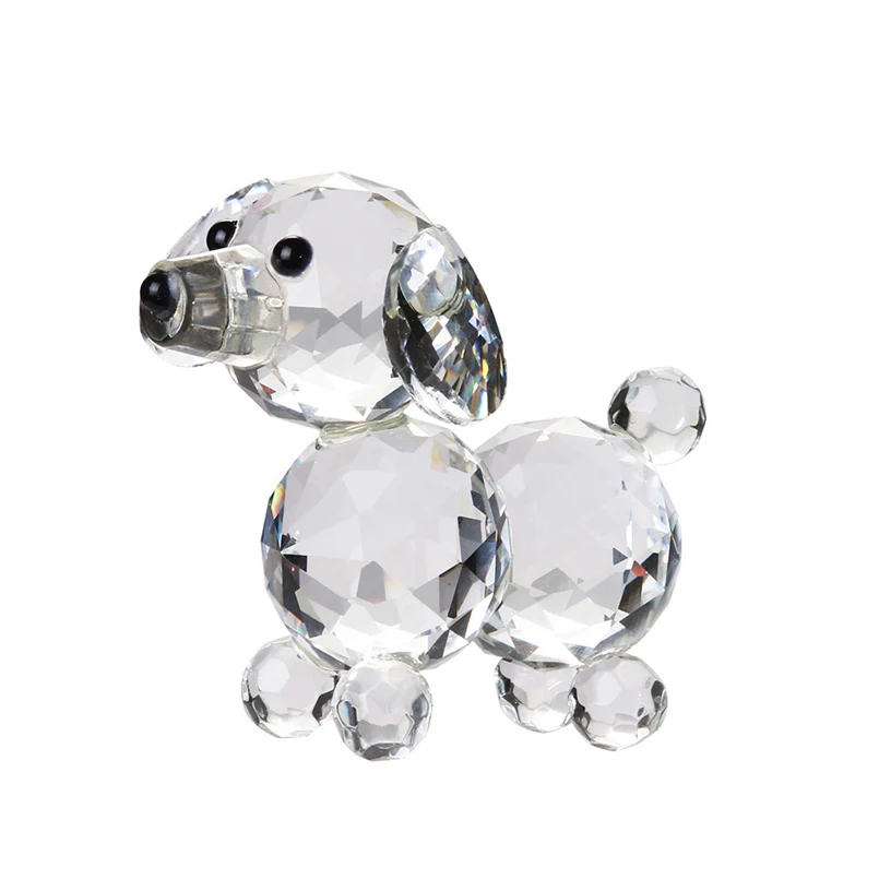 Crystal cute dog figurine collection glass ornament statue animal collectible crystal dog figurine holiday gift decoration 30D13 (7)