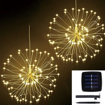 

Solar/Battery/USB Firework LED String Light Hanging Firework Starburst Light Bouquet LED String for Garden Christmas Decoration