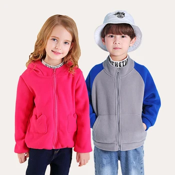 

Winter Jackets for Girls Boys Zipper Kids Hooded Warm Outerwear Windbreaker Children's Outfit Fleece Sweatshirt 2 3 4 5 6 Years