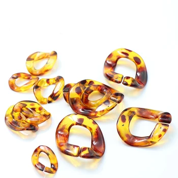 

100pcs/bag DIY Leopard Acrylic Necklace Strands Parts Bag Chains Accessories Women Jewelry DIY Glasses Chains Components N813