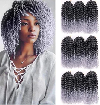 

ombre hair extensions synthetic marlybob jerry curl jamaican bounce crochet hair afro kinky curly crochet braids 14 20'' In Bulk