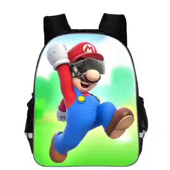 

11 Inch Mario Bros Sonic Kindergarten Infantile Small Backpack for Kids Baby Cartoon School Bags Children Gift