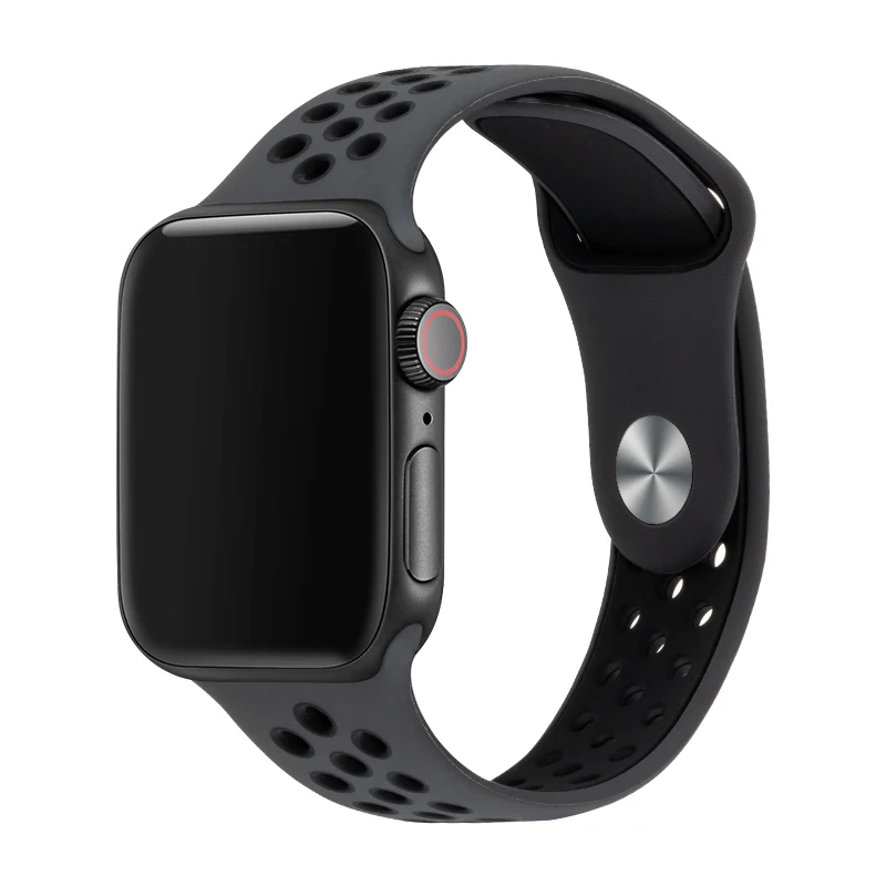 Силиконовые замена спортивный ремешок для наручных часов Apple Watch 38 мм 40 мм 42 44 мм браслет ремешок для наручных часов iWatch серии 5/4/3/2/1 81010 - Цвет ремешка: 24
