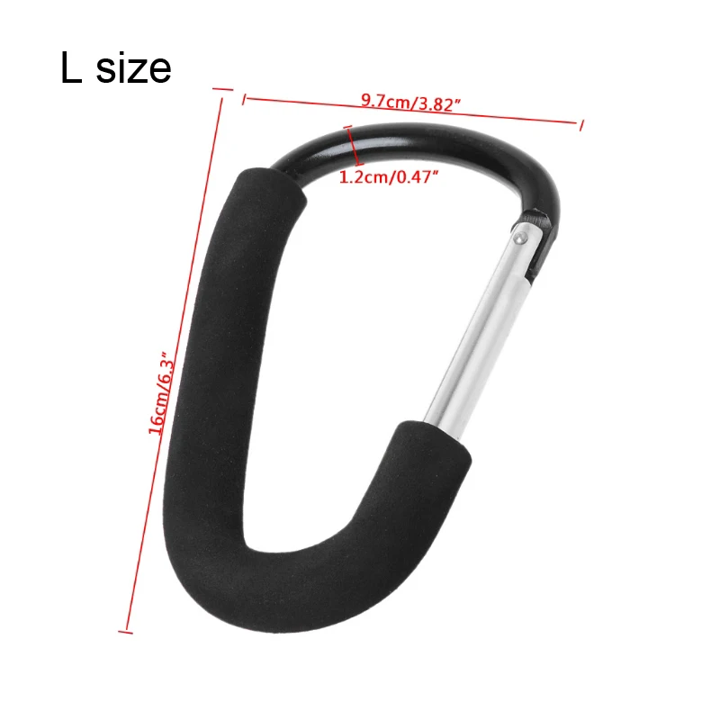 4 Moschettoni Per Passeggino - Ganci In Alluminio Per Borse E Shopping