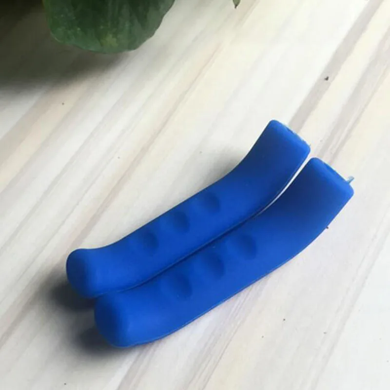 Blue 1 пара велосипедных тормозных рычагов для горного велосипеда, защитные резиновые накладки для тормозных рычагов, защитный рукав - Цвет: Blue