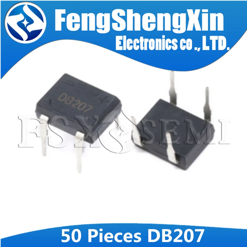 50 Adet grup DB207 DB207S B207 K pr Do rultucular 1000V 2A DIP 4 