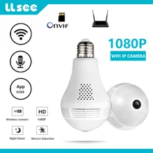 LLSEE ICSEE panoramic HD 360°1080p wifi bulb home security camera wireless CCTV surveillance fisheye net ip camera