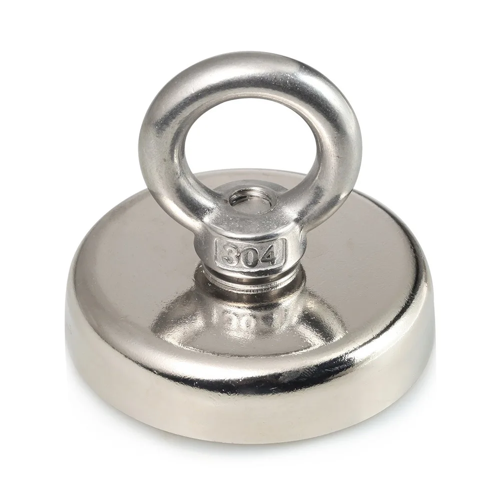 

D 60mm Salvage Magnet NdFeB Ultra-strength Suction Salvage Ring Magnet Ring Fishing Device Salvage Strong Magnetic