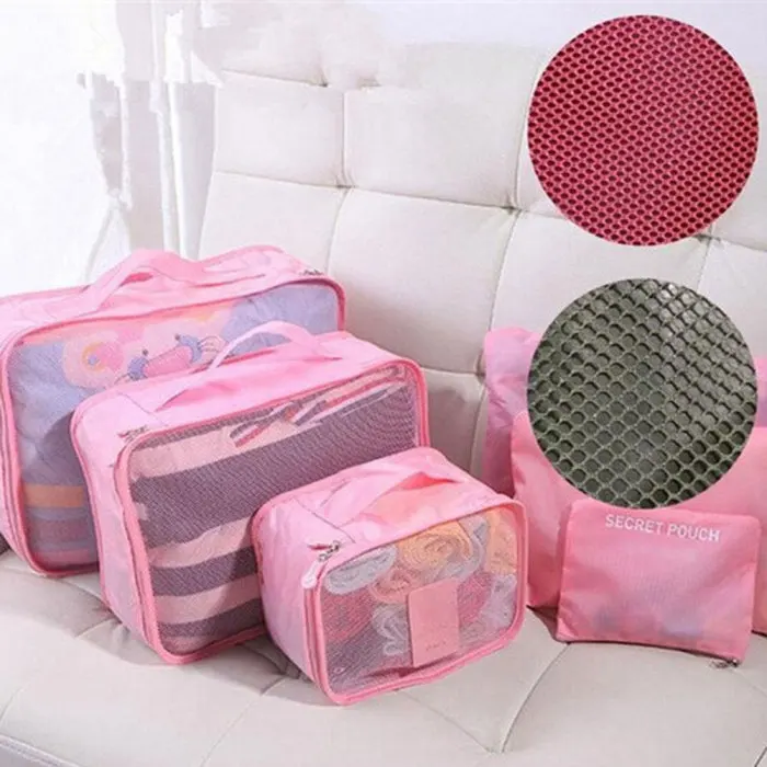 Новые 6 шт. сумки для хранения одежды Упаковка Куб Путешествия Домашняя одежда Органайзер набор XSD88