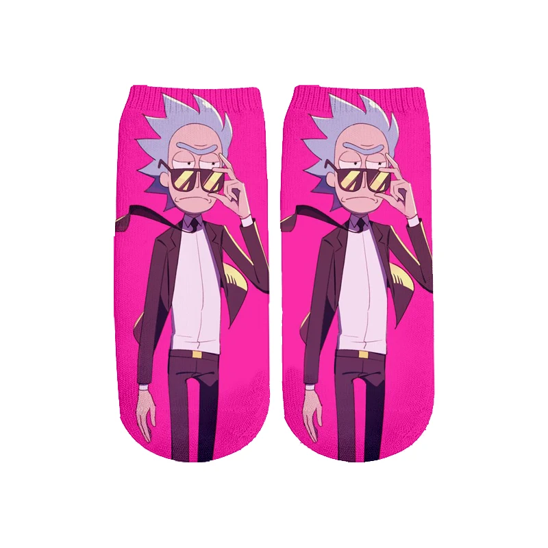 Новейшие Rick and Morty 3D печатных мультфильм милые короткие носки для мужчин женщин harajuku корейские носки RS-006