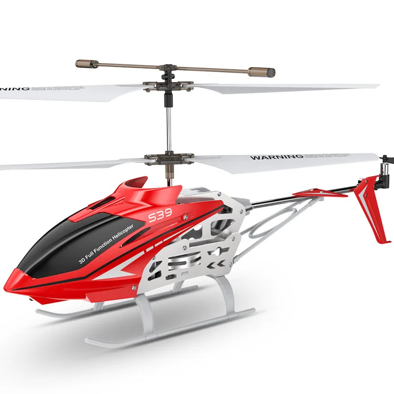 RC вертолет S39 2 4 GHz 3CH с гироскопом Led мигающий алюминиевый Анти шок пульт