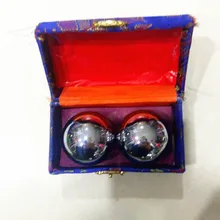 2 шт 53 мм фитнес шарики baoding гандбол здоровье упражнения Расслабление стресса терапия хромированные шарики для массажа рук