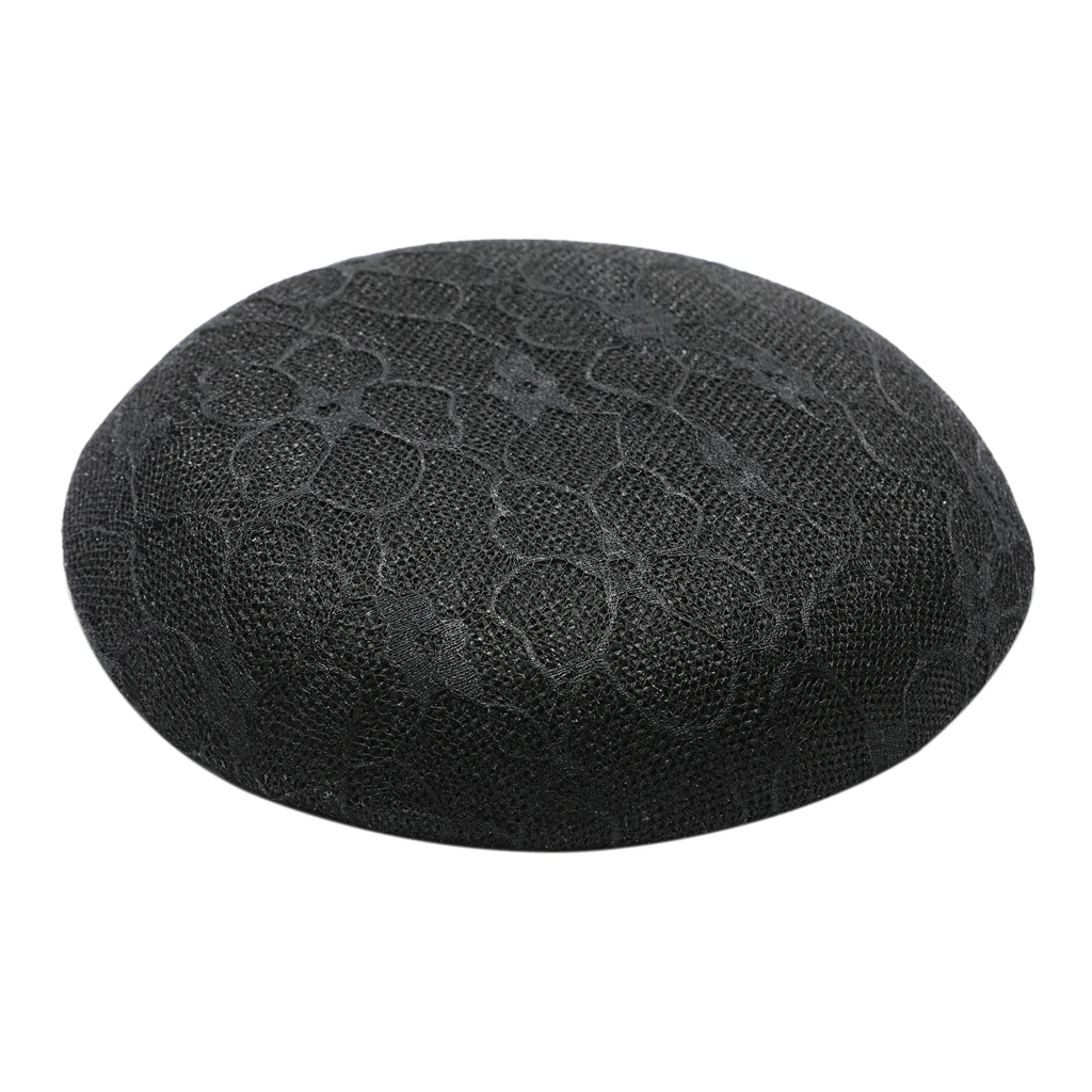 Vintage Woman Ladies Lace Millinery Hats Fascinator Base Hair Hat Accessory Black