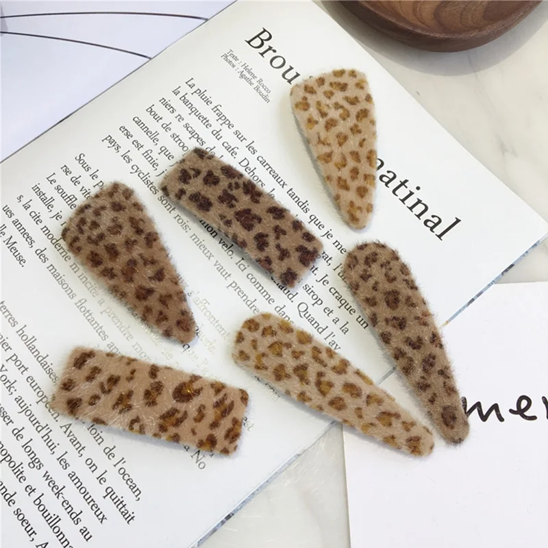 M MISM INS Fashion Leopard Hair Pins Vintage BB Clip Girls Barrettes Hairband Geometric Hairgrips Korean Style Hair Accessorie