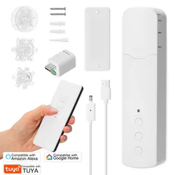 Tuya Zigbee Curtain Controller Roller Blind Pull Rope Lifting Electrical Machinery Wifi APP Voice Control Smart Home Alexa