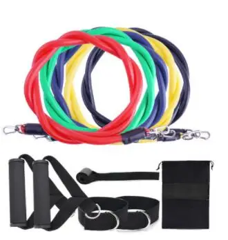 

11Pcs/Set Latex Resistance Bands Gym Door Rubber Loop Tube Bands Anchor Ankle Straps With Bag Kit Set Yoga Exercise Fitness Band
