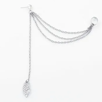 

CH-1084 2020 earings long women fashion earing for womens dangling 1piece Punk Rock Style Young Gift Leaf Chain Tassel Earrings