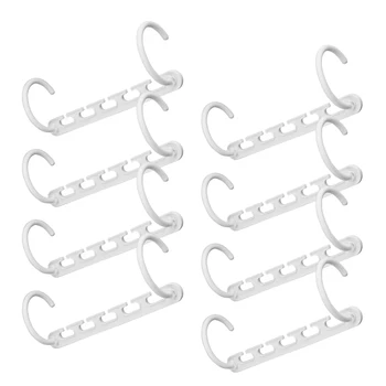 

8x Magic Clothes Hanger Organizer Rotate Anti-skid Folding Hanger Wardrobe Rack