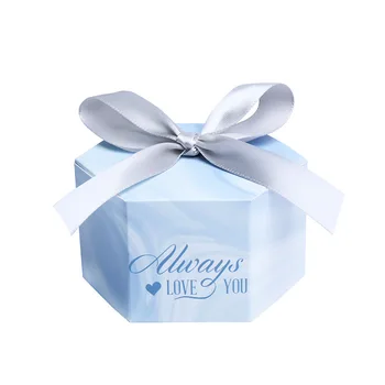 

New Creativ Candy Box DIY Ferrero Box Wedding Sweet Box Wedding Festive Supplies Wedding Hexagonal Party Candy Boxes 50pcs/lot