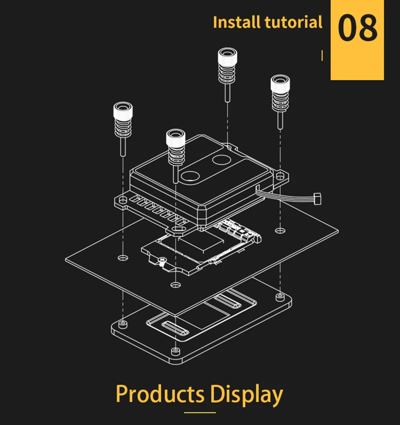 Курган LTCP03A-04N, для Ryzen AM3/AM4 композитный Процессор индикатор расхода воды, POM/БАРСС вверх по желанию, производительность, Никелированное покрытие 2,0 5v 3pin, Microwaterway блок