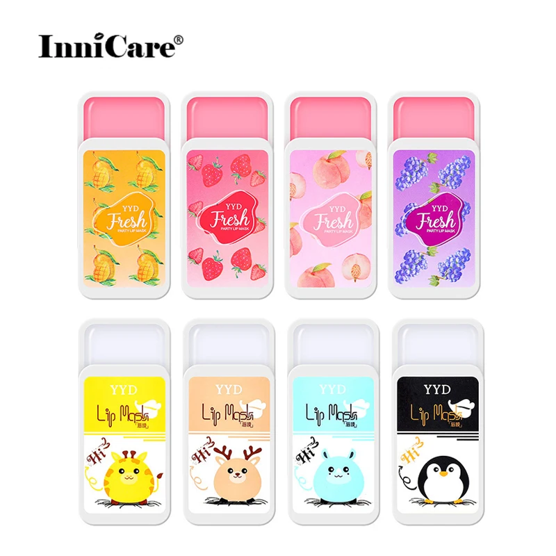 Innicare Cute Moisturizing Lip Mask Portable Lip Mask Exfoliating Labial Membrane Traveling Mini Lips Patch Korean Skin Care
