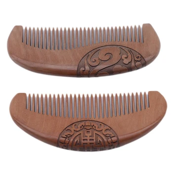 

New Arrivals Women Man Healthy Comb Natural Peach Fragrant Anti-static Natural Wood Hair Care Comb
