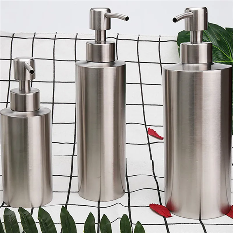 

SEAAN 304 Stainless Steel Soap Dispenser Kitchen Sink Faucet Bathroom Shampoo Box Soap Container Deck Mounted Detergent Bottle