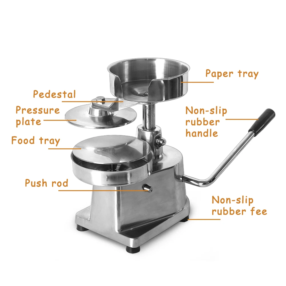 ITOP 100-150mm Manual Hamburger Press Machine Aluminum Alloy Burger Forming Meat Forming Burger Patty Makers Machine