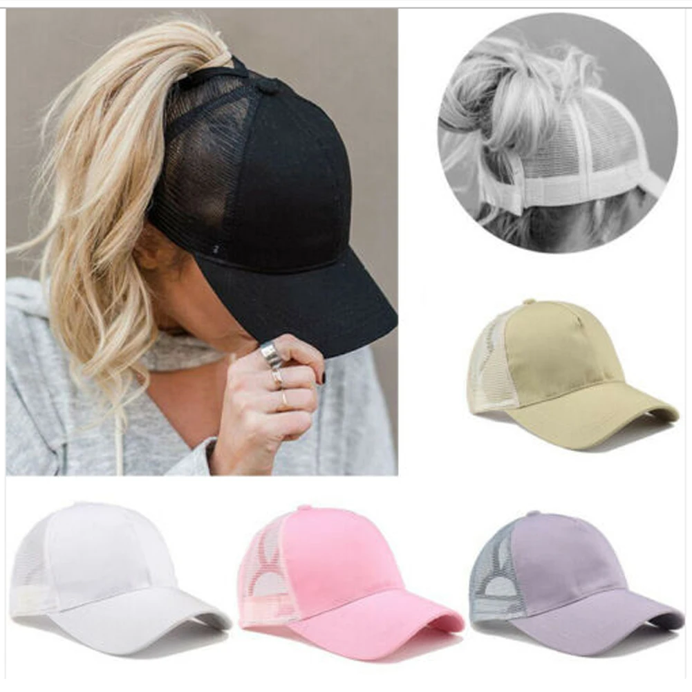 baseball cap ponytail