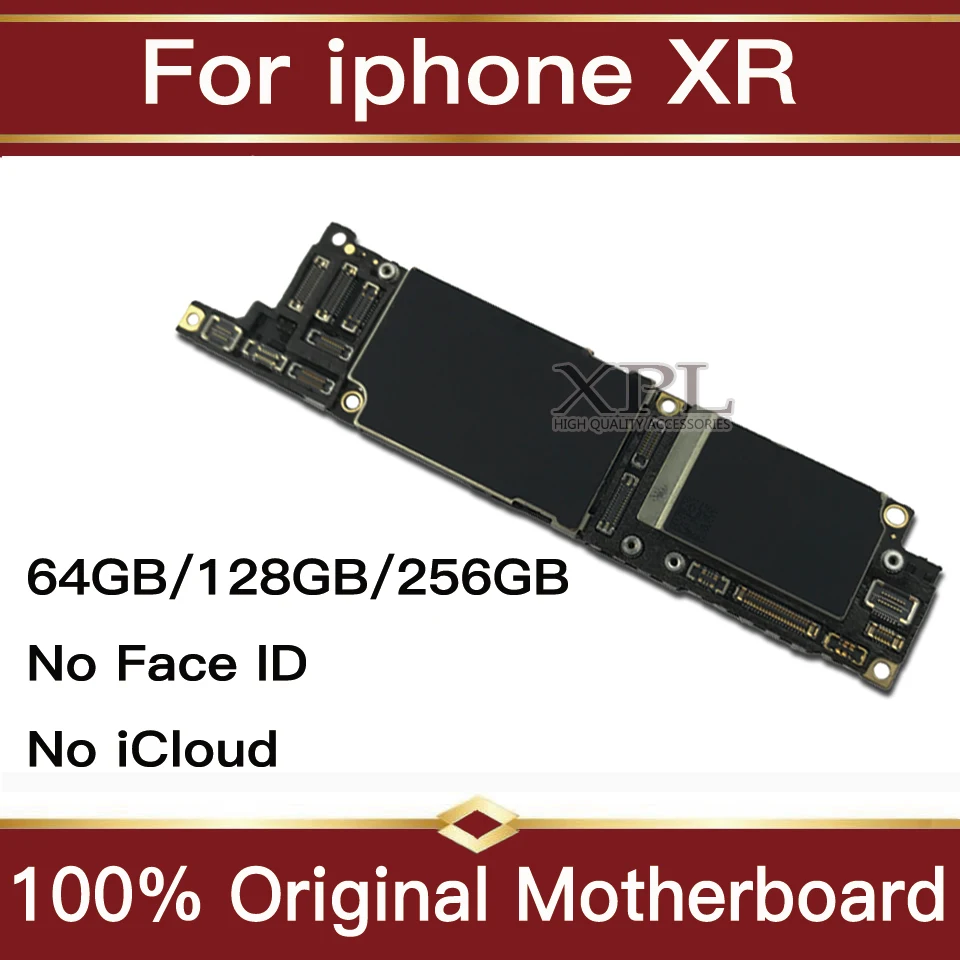

Original unlocked For iPhone XR Motherboard with IOS System,NO Face ID For iphone xr Mainboard 64GB 128GB 256GB Logic Board