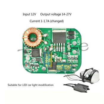 

Single Light Lens Car Headlight Driver Board 12V Boost Car Headlight Power Supply 4 Strings 30W
