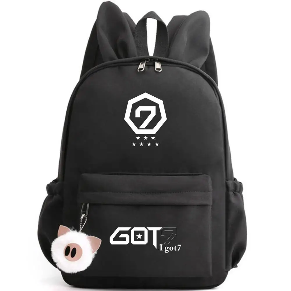 GOT7 GOT 7 Jinyong Jackson Рюкзак Школьные сумки черный розовый синий Mochila дорожные ноутбук
