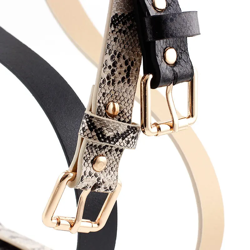 Maya Statement Belt Leopard Snake And Zebra Print Belt