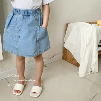 

2020 new wholesale girls denim skirt summer fashion girls skirts 4-9 years HO744