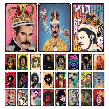 

Rock Metal Tin Sign Music Star Art Poster Retro Metal Plate Bar Club Home Decoration Art Painting Retro Plaque Wall Sticker