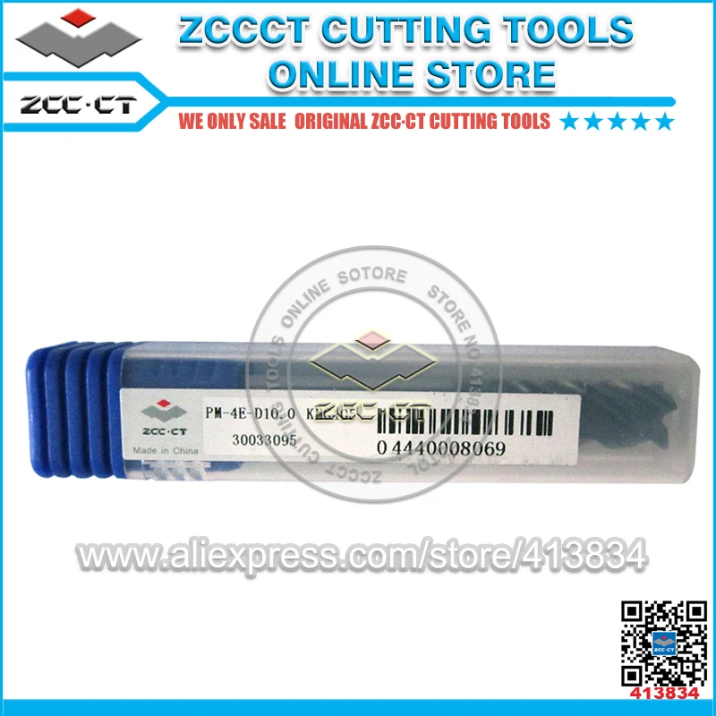 

1pc ZCC flat head end mill PM-4E-D10.0 ZCCCT 10.0 mm end mills for 40-55 HRC steel stainless steel cast iron