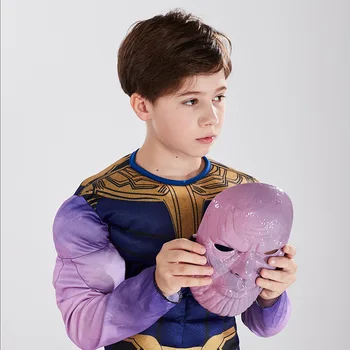 

Child Boys Muscle Thanos Costume Movie Infinity War Super Villain Kids Halloween Fancy-Dress Carnival Party Cosplay Costume New