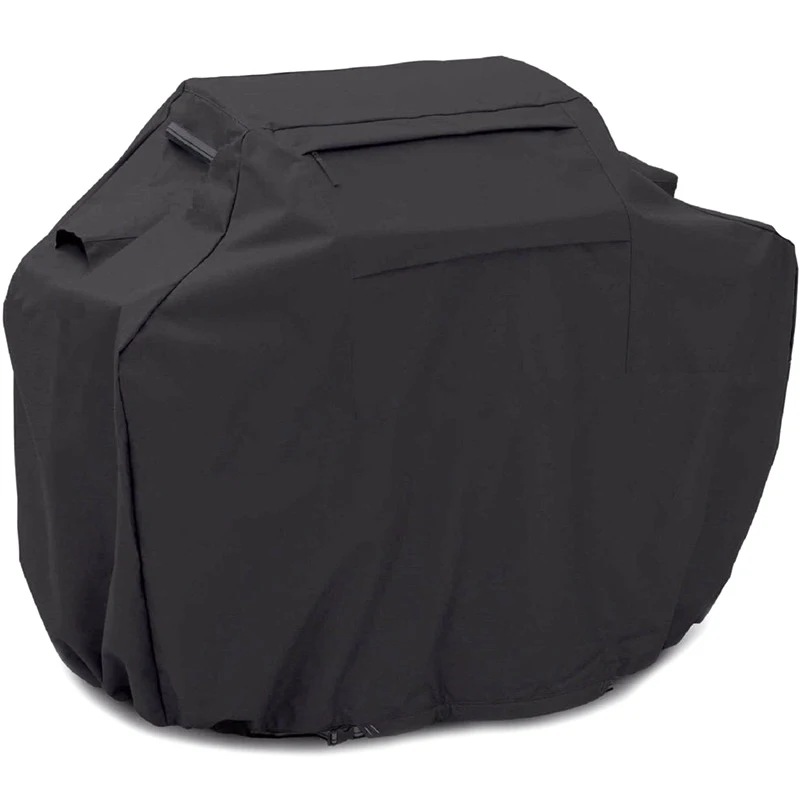 

210D Oxford Cloth Rain Black Barbecue Gas Grill Cover Heavy Waterproof Barbecue Gas Grill Cover Outdoor Anti-Fading Weather Prot